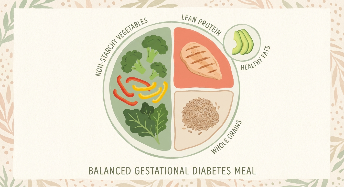 Gestational diabetes-friendly meal plate guide