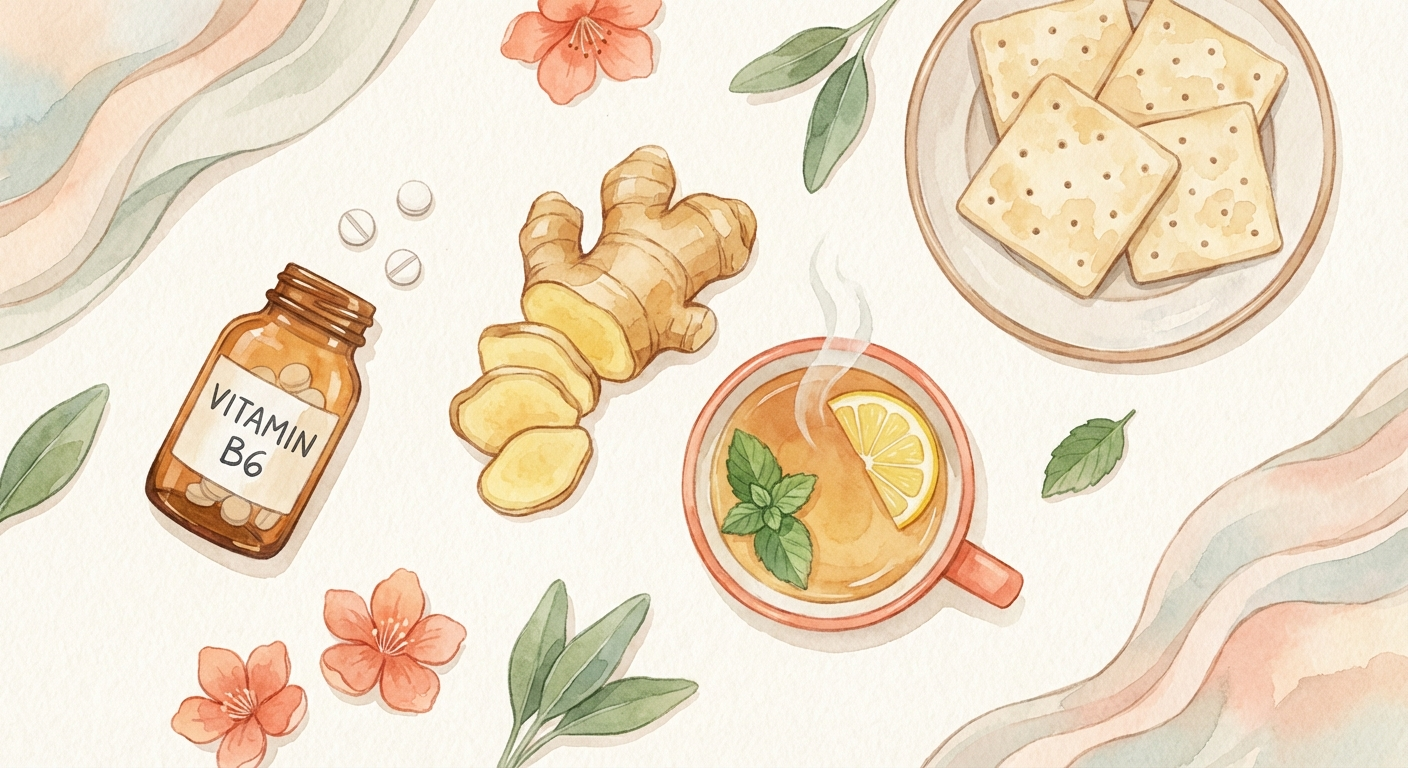 Ginger and vitamin B6 for morning sickness relief